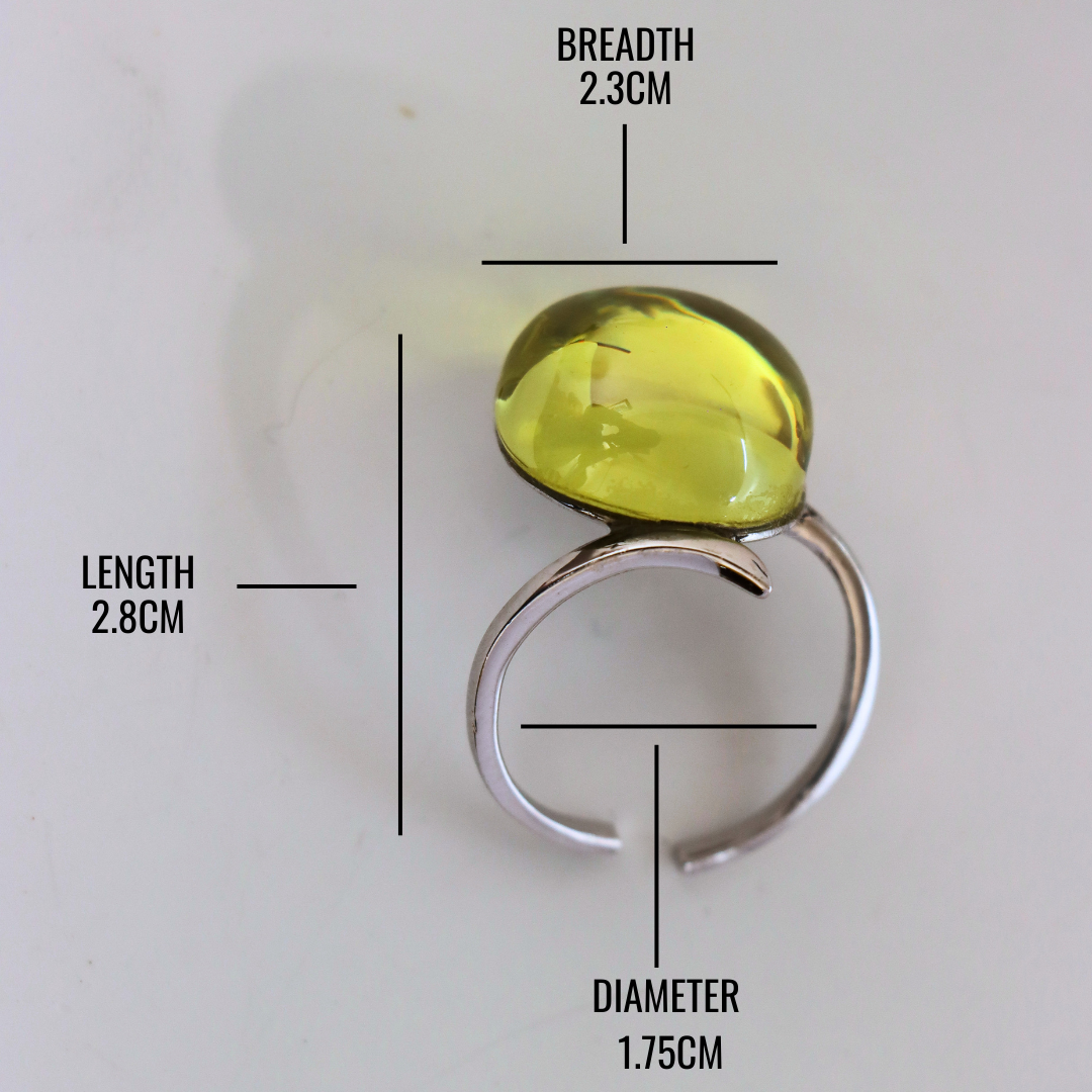 Olive Green Stone Ring