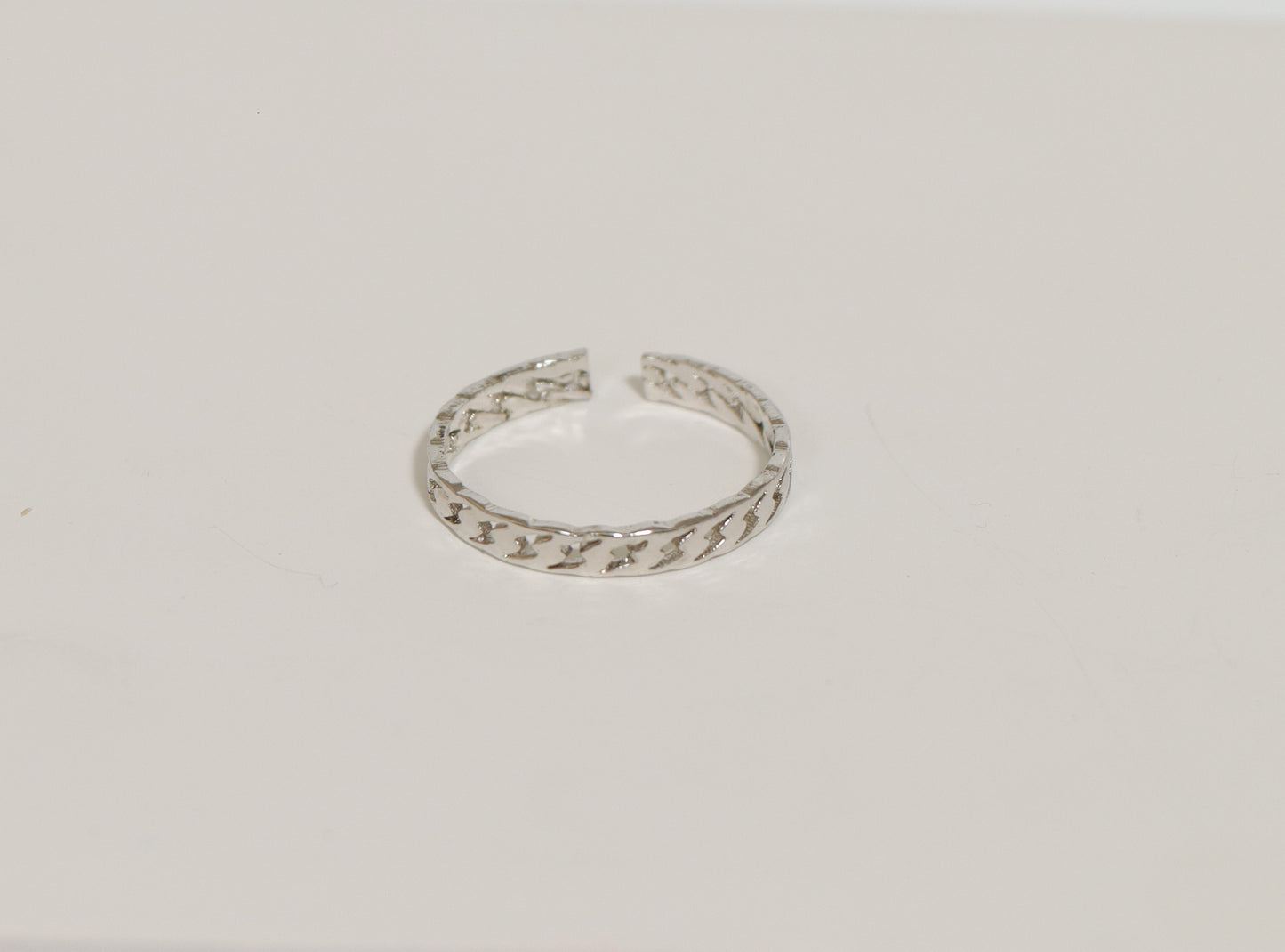 Mini Bolt Silver Ring