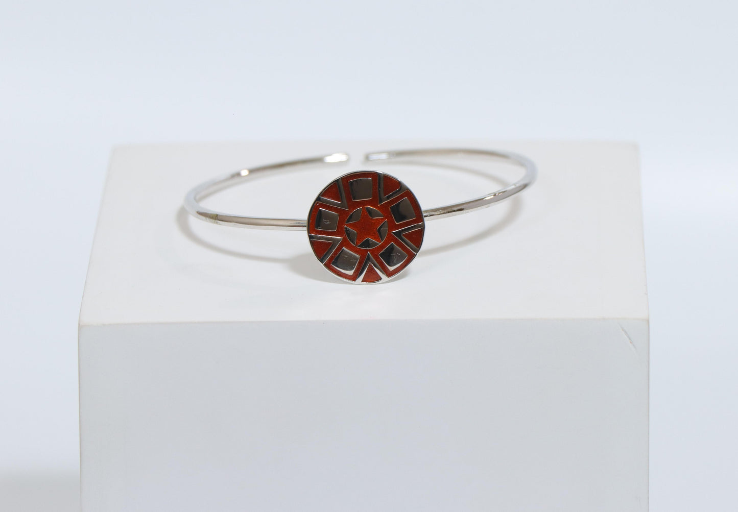 Silver Enamel Bracelet