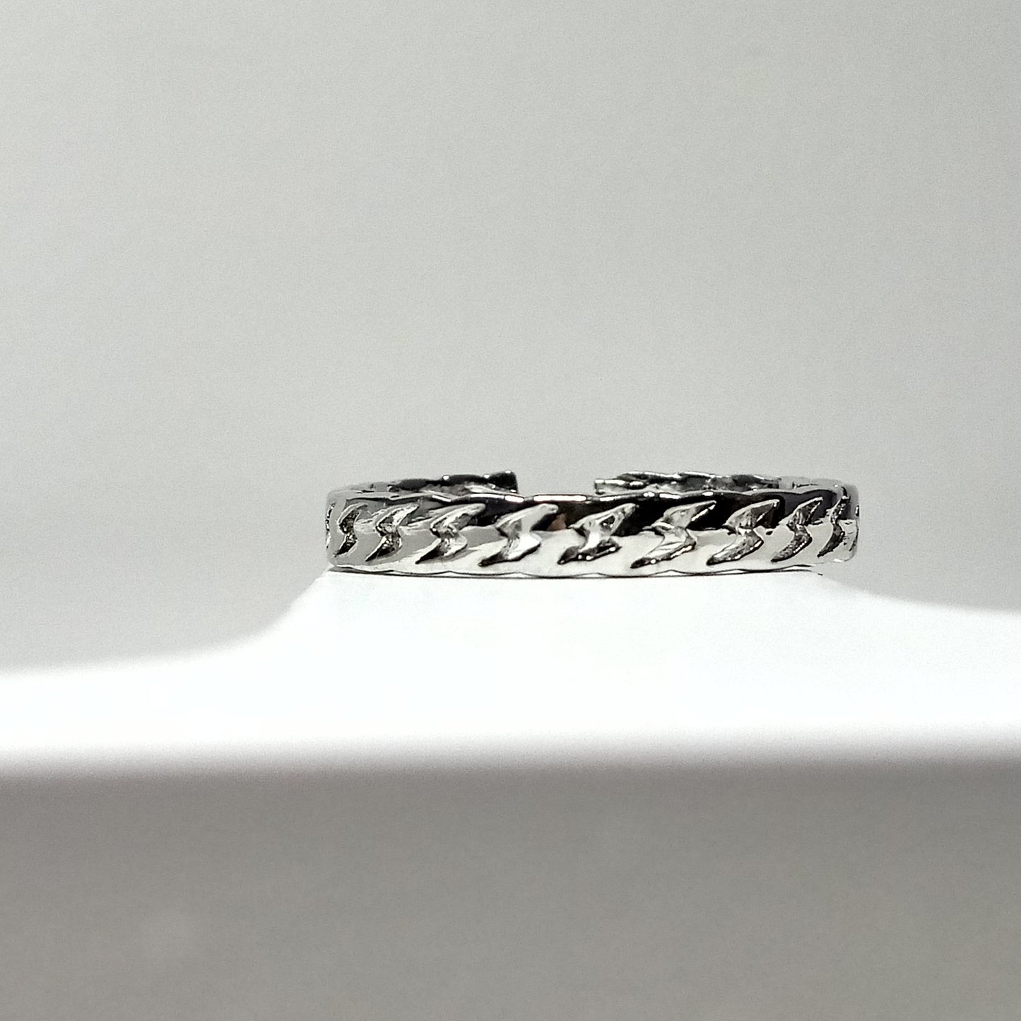 Mini Bolt Silver Ring