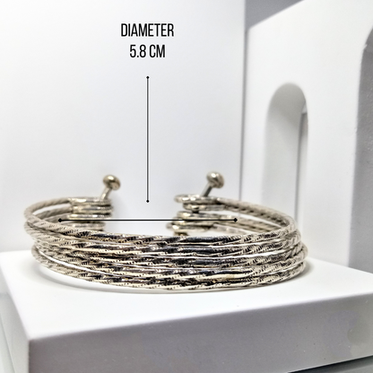 Part Loop Silver Bangle