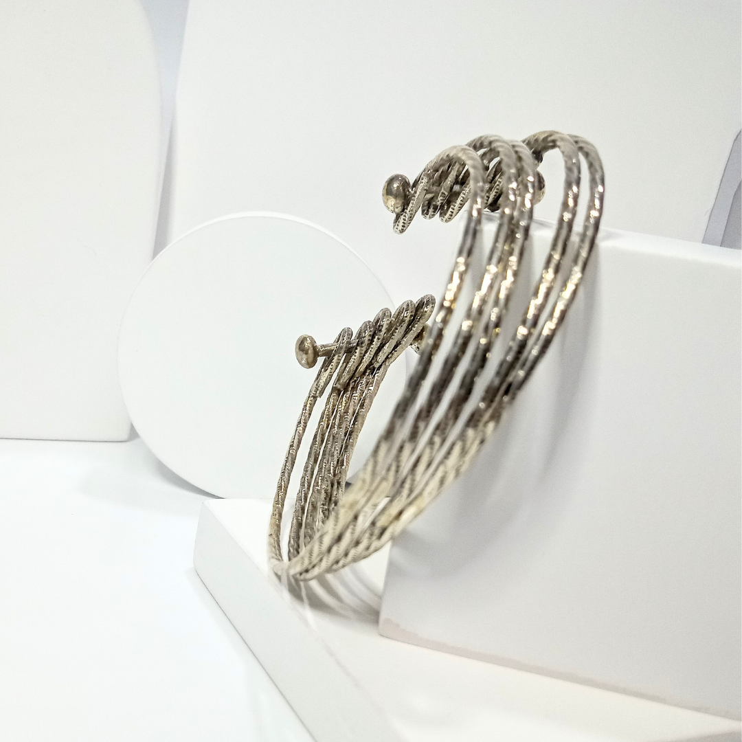 Part Loop Silver Bangle